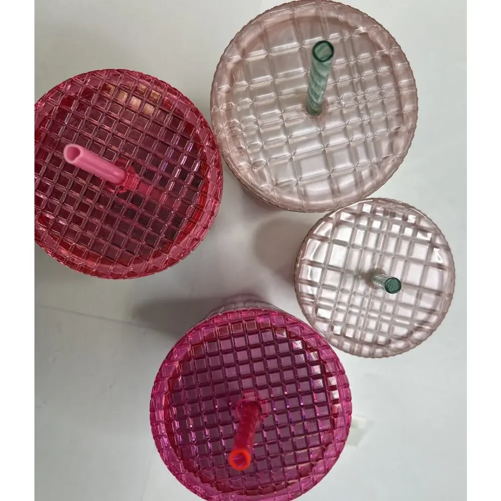 Starbucks Mermaid Studded Tumblers Lot Of 4 Pink Purple 3- 24 oz 1- 16 oz